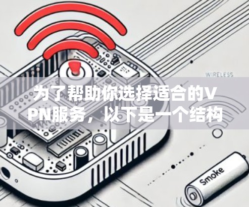 为了帮助你选择适合的VPN服务,以下是一个结构化的总结,涵盖关键方面,帮助你做出明智的决策